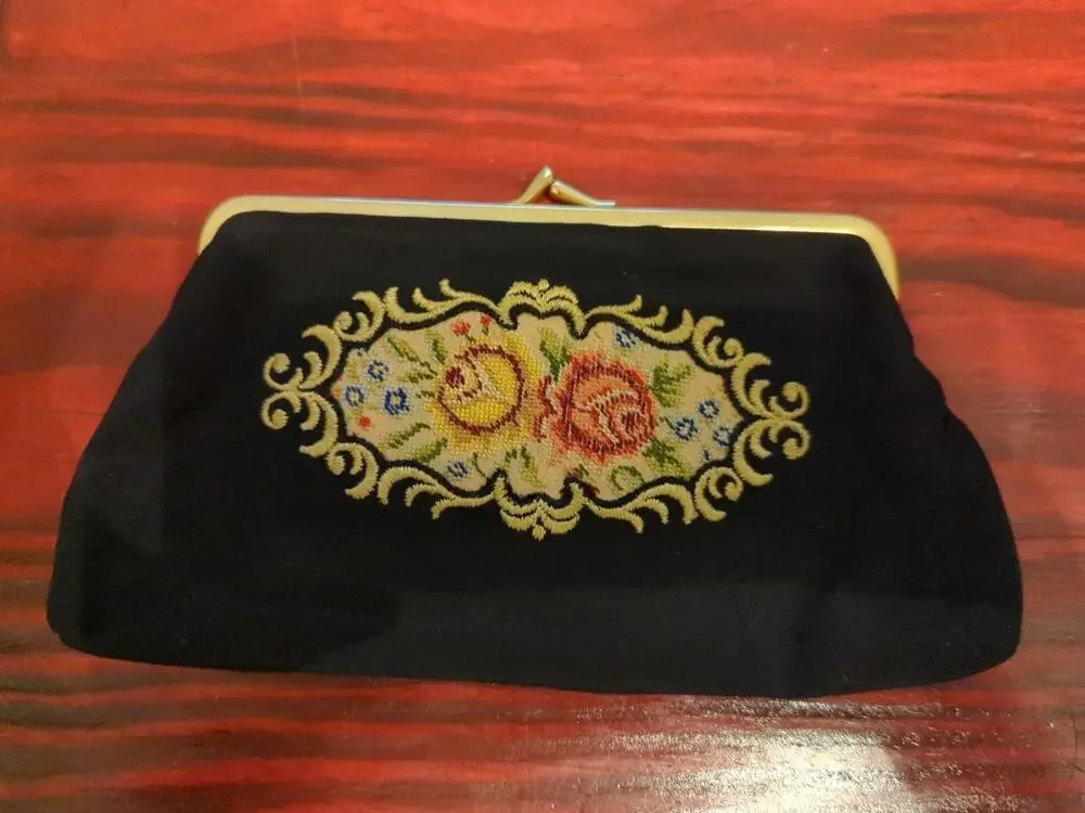 Vintage Golden Seal West Germany makeup bag